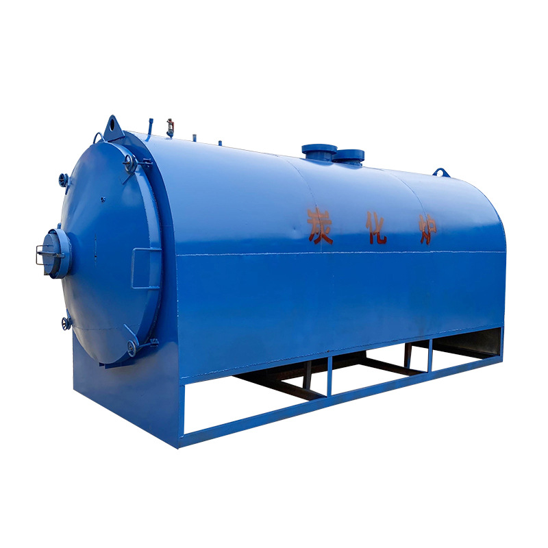 Small Horizontal Rice Husk Log Carbonization Furnace Carbonization Furnace Equipment Homemade Simple Charcoal Making Machine Charcoal Making Machine