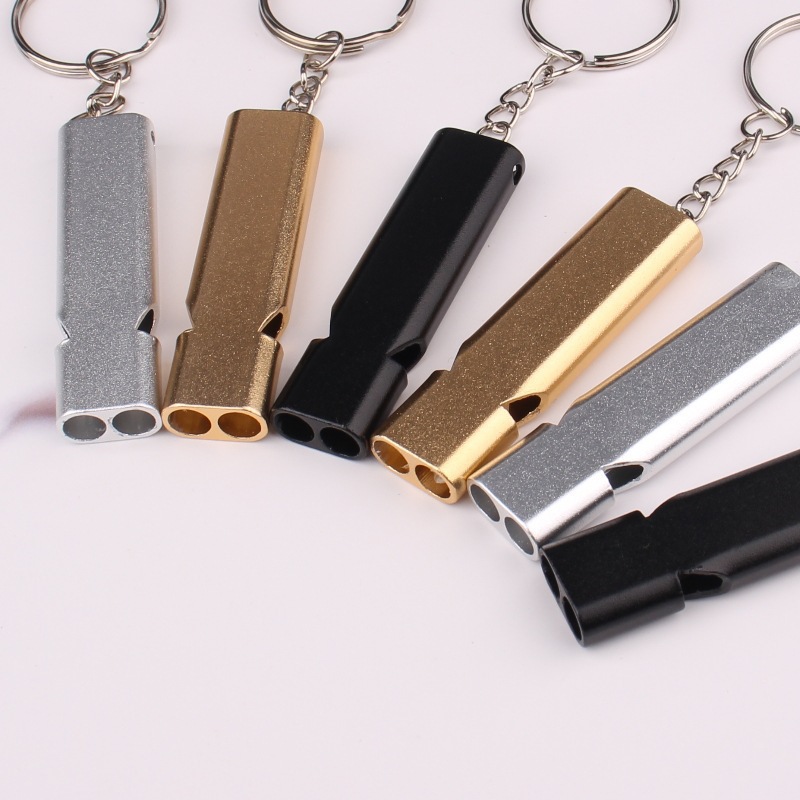 Алюминиевый свисток для выживания, двухчастотный, свисток для судей, свисток для выживания