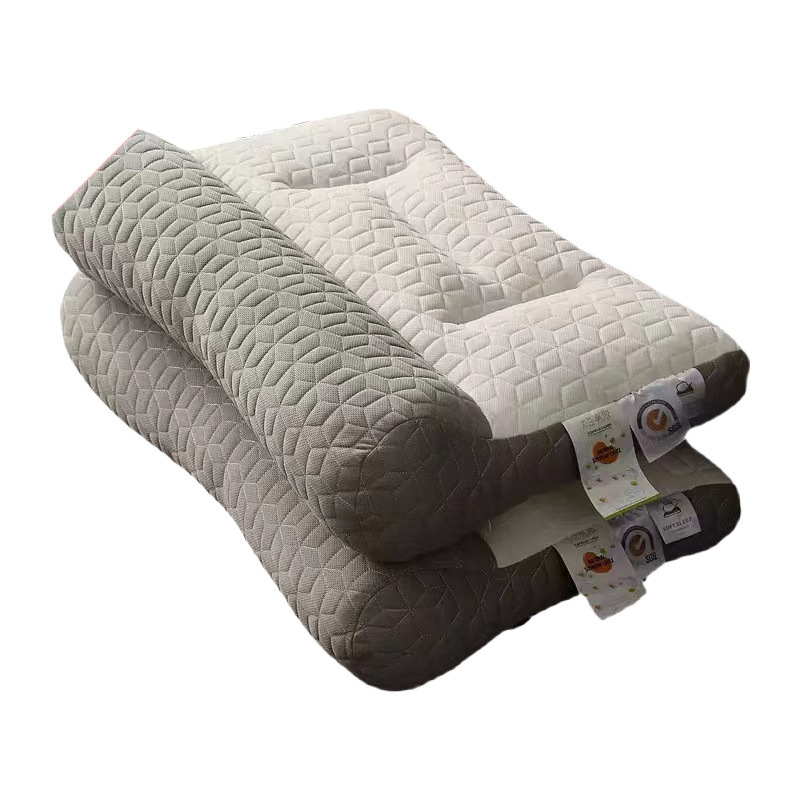 Household anti-traction latex pillow adult cervical spine protection sleep does not collapse high pillow latex filled pillow core factory wholesale
