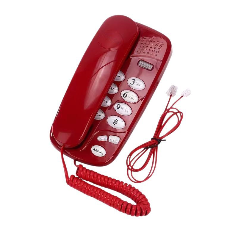 Wired fixed telephone set battery-free plug and play one-key unplug large volume button old man telephone