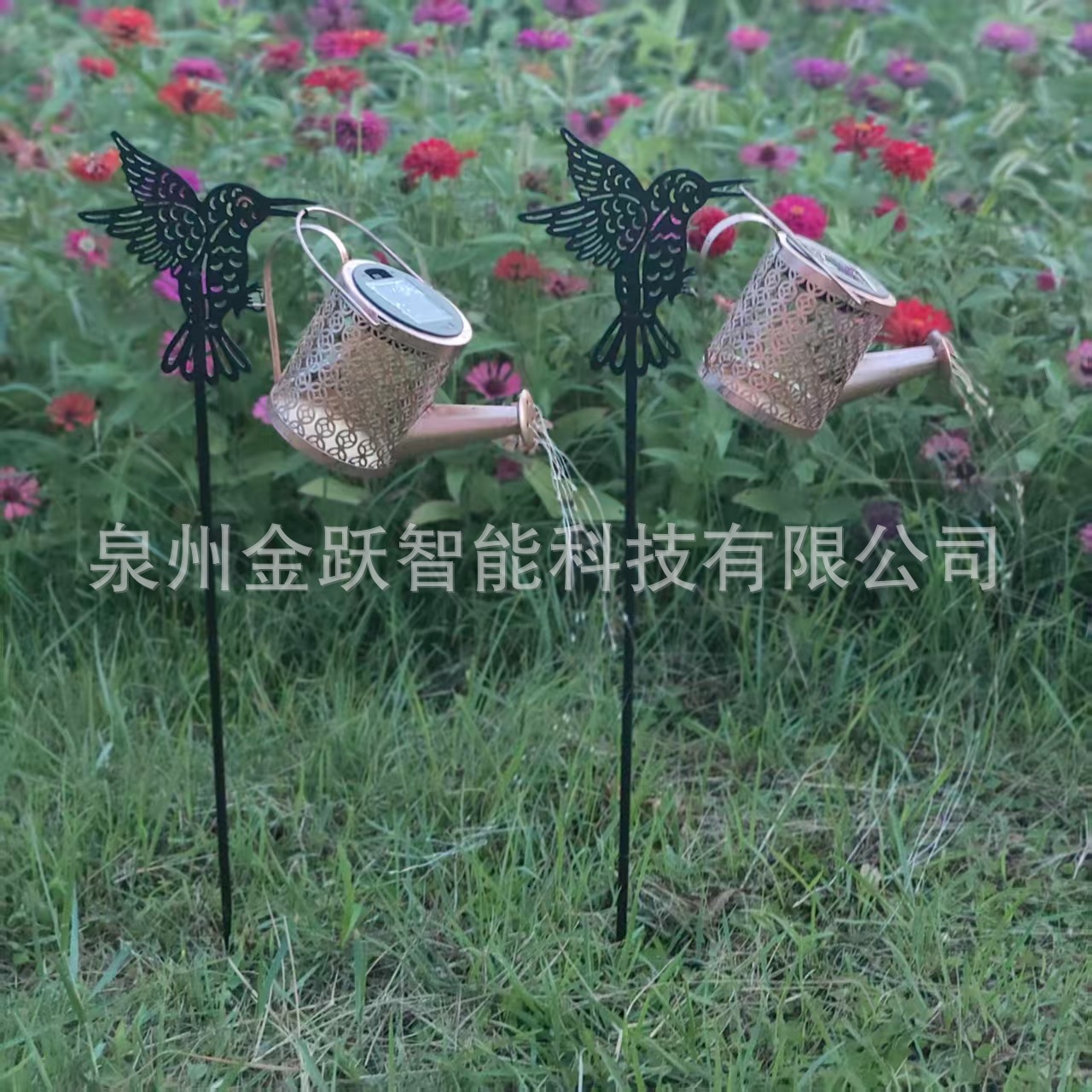 Cross-border New Copper Coin Solar Kettle Lamp Iron Hollow Outdoor Rainproof Decoration Garden Courtyard Lawn