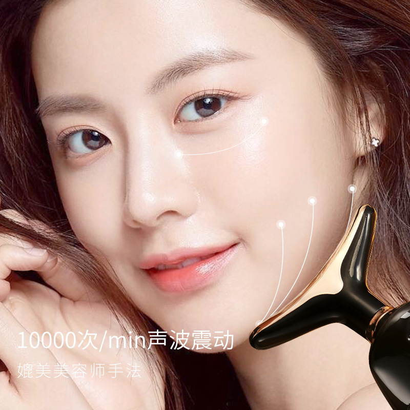 HIH Multi-Dimensional Import Beauty Instrument Dolphin Bionic Design Acoustic Vibration Pull-up Fit Facial Massager