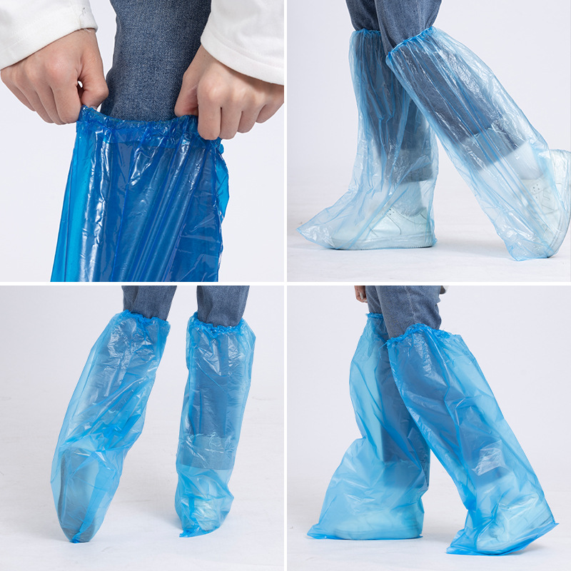 Thickened and Lined Disposable Shoe Cover Long Protective Shoe Cover Dust and Rain Protection High Shoe Cover Disposable