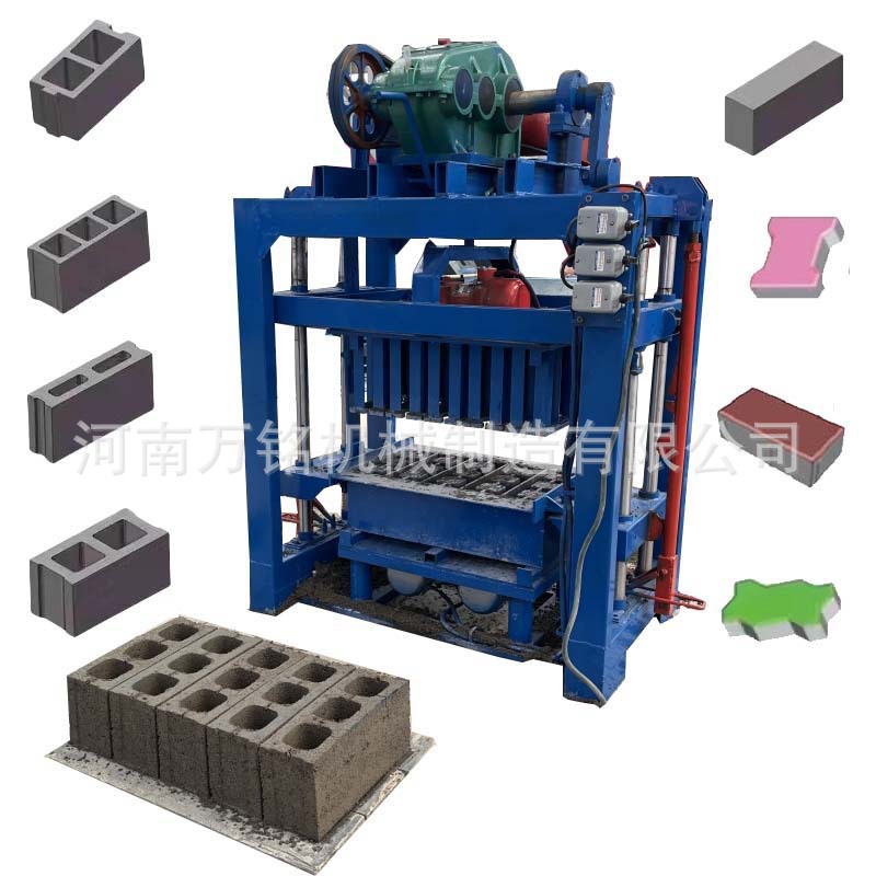 Export Africa 4-40 Concrete Cement Hollow Block Manufacturing Machine Cement Block Paving Machine No-Burning Brick Machine