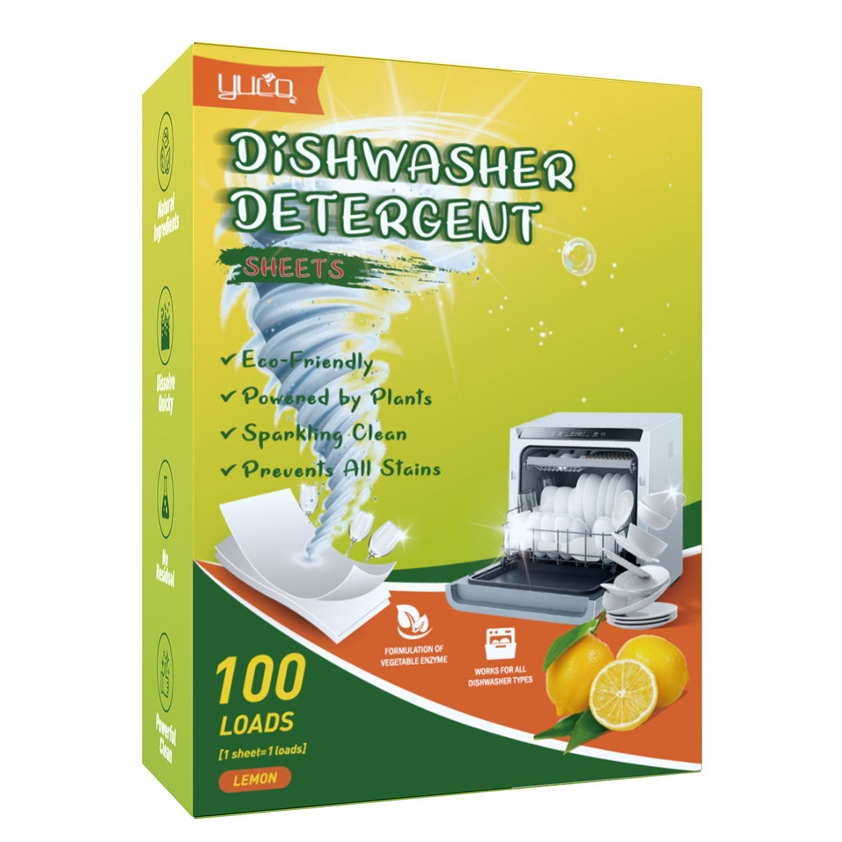 Dishwasher Dishwasher Cleaning Tablets Degreasing Decontamination Brightening Multifunctional Cleaning Tablets Dishwashing Tablets Factory Wholesale in stock