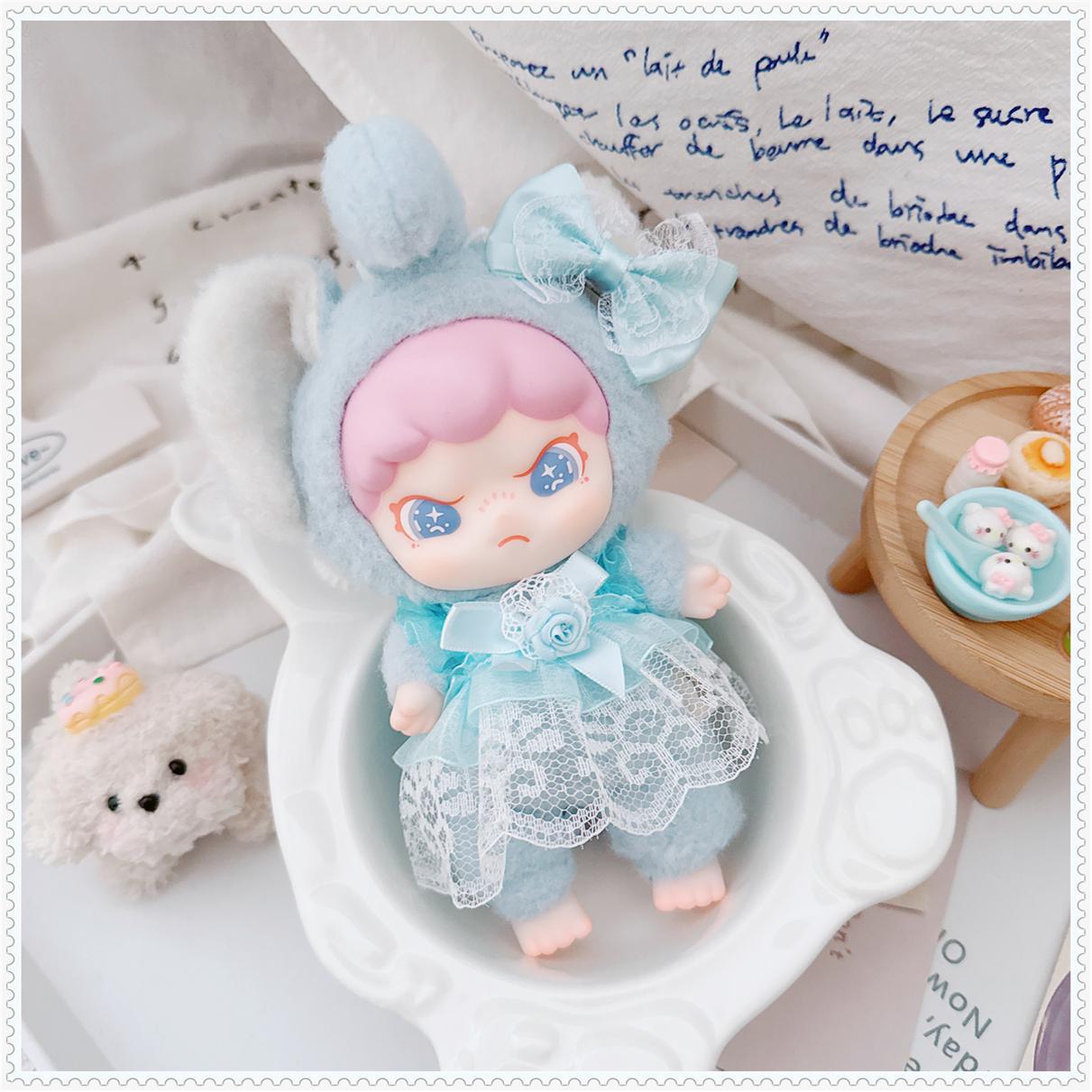 Only Baby Clothes Dora Furry Animal Blind Box Vinyl Plush Pendant Trendy Doll Clothes Suit Skirt