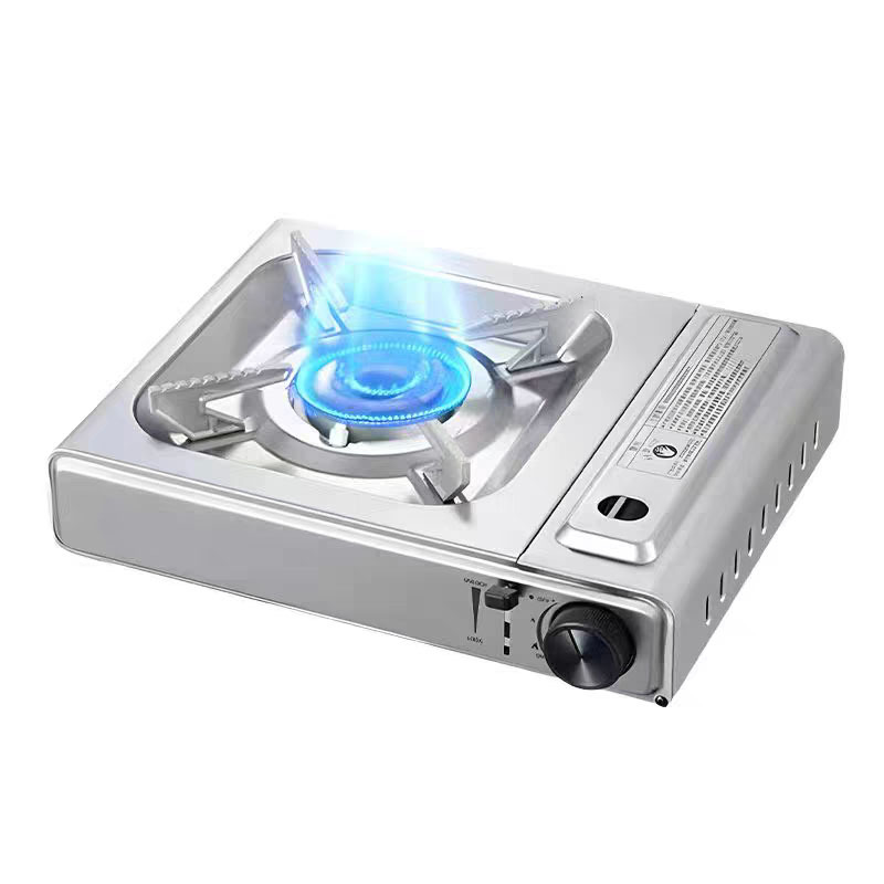 Stainless Steel Cassette Stove Portable Hot Pot Barbecue Stove Magnetic Stove Outdoor Camping Picnic Gas Stove Outdoor Portable