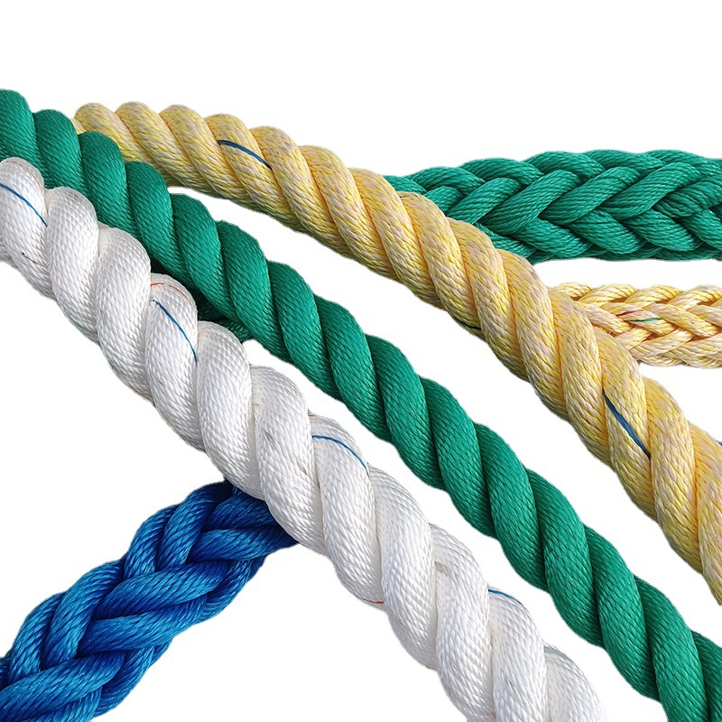 Factory three-strand twisted polyester rope eight-strand nylon twelve-strand three-strand rope polyethylene binding rope anchor cable wholesale