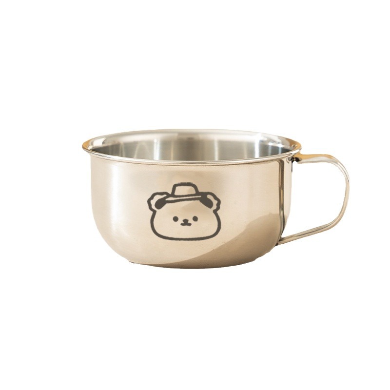 Stainless Steel Baby Cup Mini Water Cup Food Grade Household Children's Anti-scalding Children's Cup with Handle Special Drinking Cup