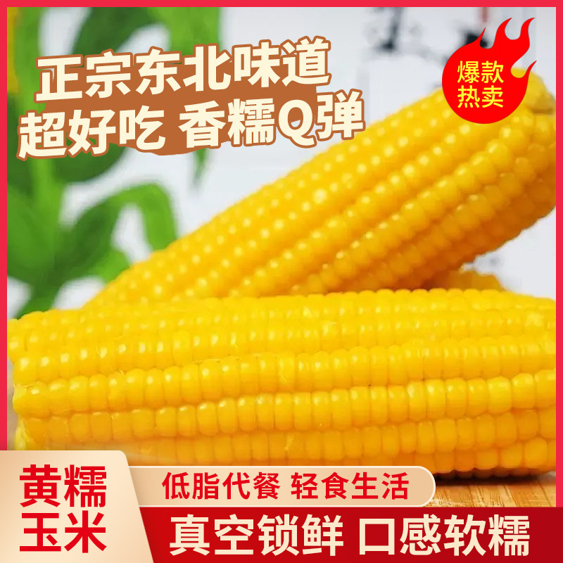 Кукурузная мука с северо-востока, хорошее качество, новые клейкие кукурузные початки, сладкая клейкая кукуруза, вакуумная упаковка, прямая поставка от производителя, не готова к употреблению