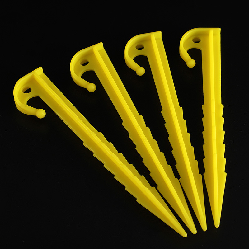Amazon Cross-Border Tent Plastic Ground Nails Tent Accessories 5.5inch Serrated Plastic Ground Nails 14.5cm Ground Nails