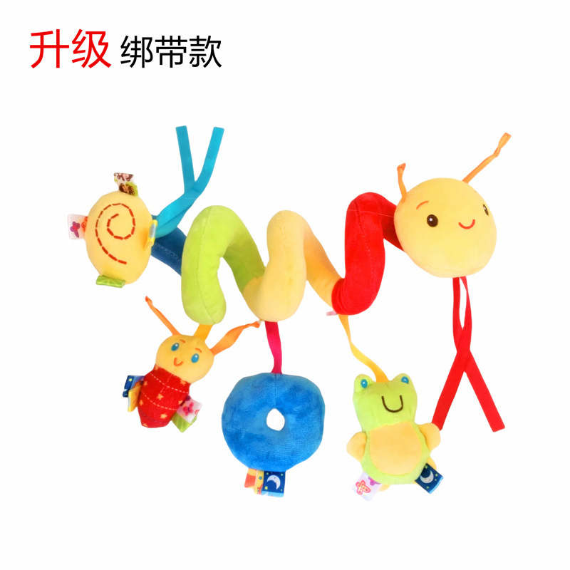 Caterpillar Bed Winding Label Toy Car Bed Hanging Comfort Doll Baby Comfort Toy Baby Label Bed Winding Cross Border