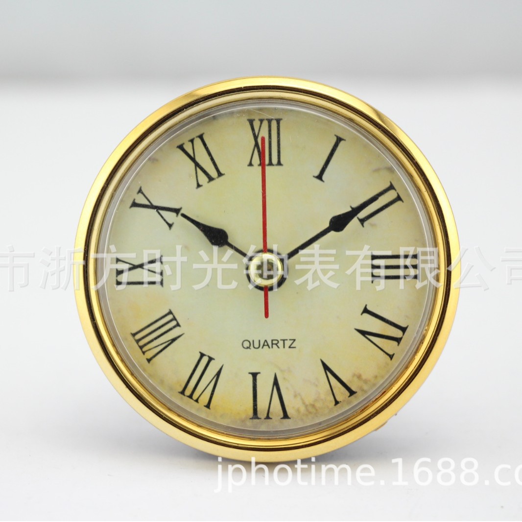 [Crafts accessories-inlaid hour] iron clock container home furniture Crystal round clock head diameter 65MM