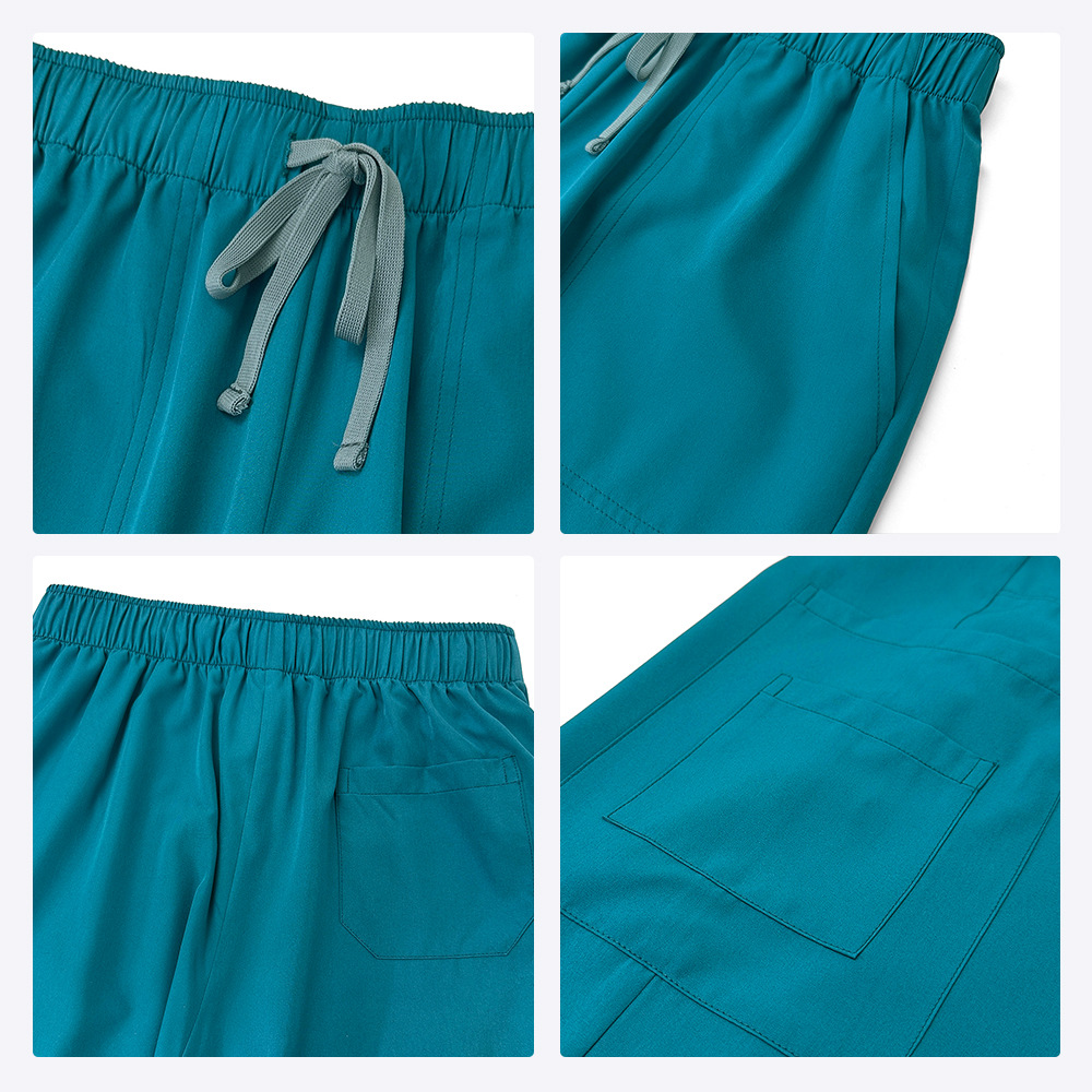 Nurse Uniform, Scrub Suit, Operating Room Clothing, Isolation Gown, Unisex Dental Clinic Uniform, Short-Sleeved Long Pants Set, Medical Staff