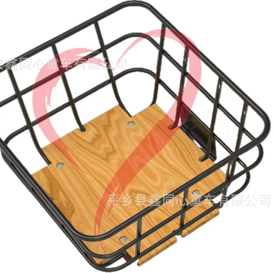 Customized Bicycle with Wooden Basket, Iron Pipe Basket, Thick Bicycle Basket, Rear-Mounted Front Bicycle