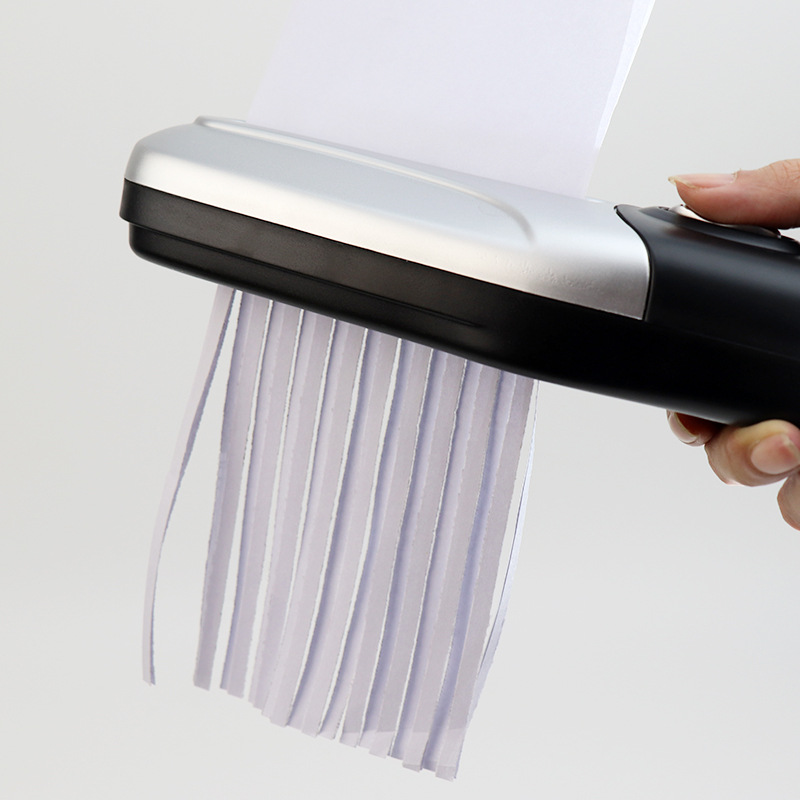 USB Battery Handheld Electric Shredder A6 Mini Small Waste Paper Document Strip Shredder