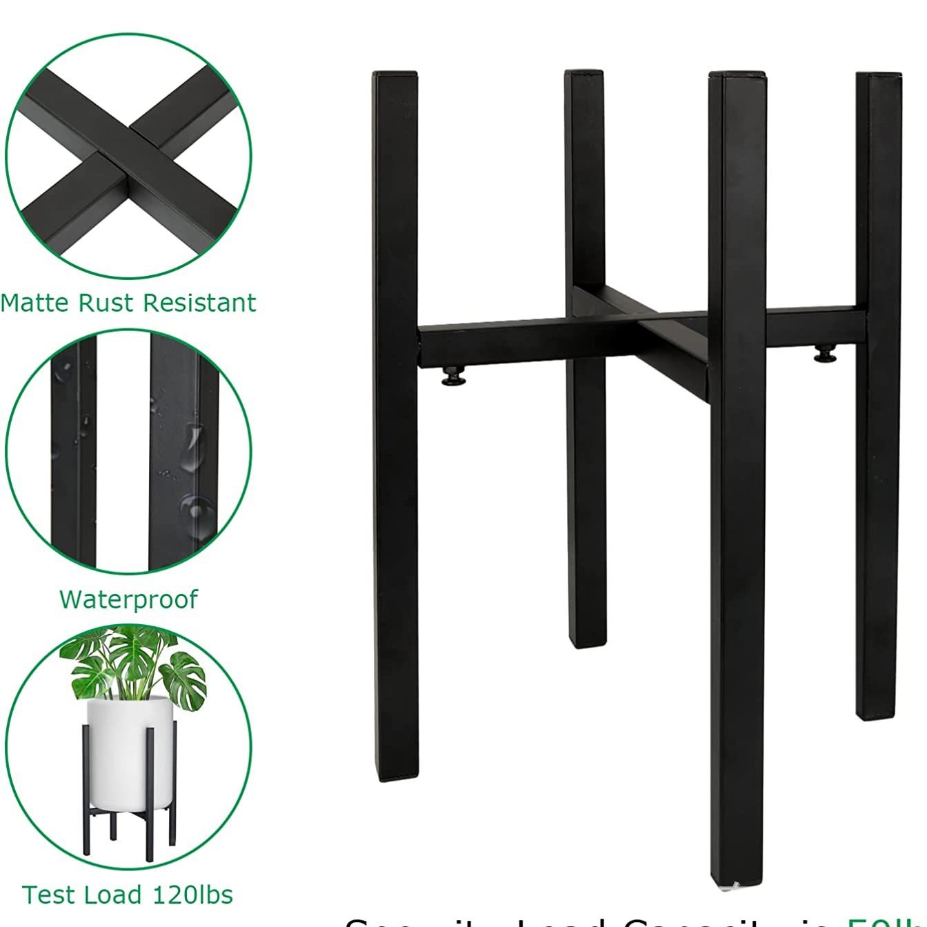 Removable Cross Telescopic Wrought Iron Flower Stand Outdoor Indoor Flower Pot Container Bracket Display Home Garden Decorative Rack