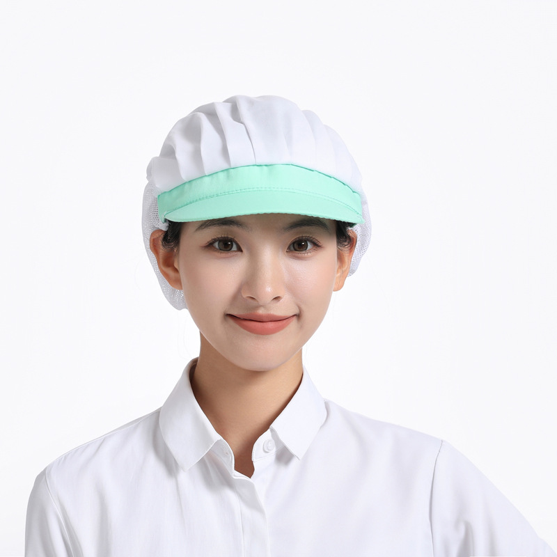 Factory Workshop Breathable Work Cap Catering Kitchen Chef Cap Waiter Hygienic Food Men's and Women's Baking Dust Cap