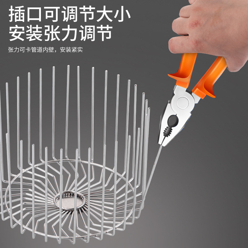 Range hood anti-bird cover kitchen and bathroom exhaust hole 304 stainless steel sewer pipe wall hole anti-rat air outlet net cover