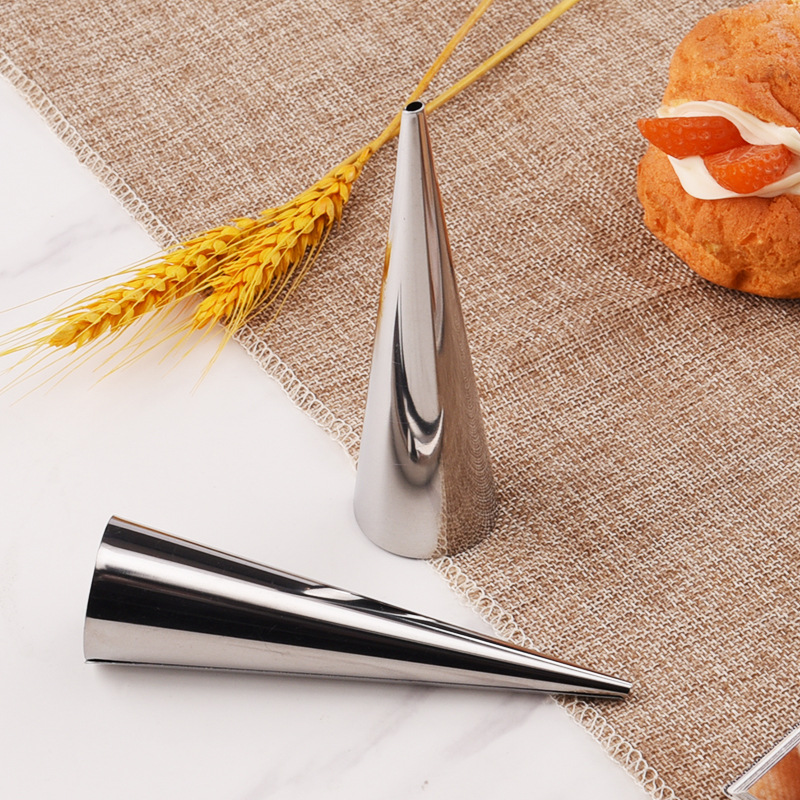 Stainless Steel Danish Bread Tube Ode Bread Mold Croissant Croissant Crisp Spiral Tapered Tube Baking Mold