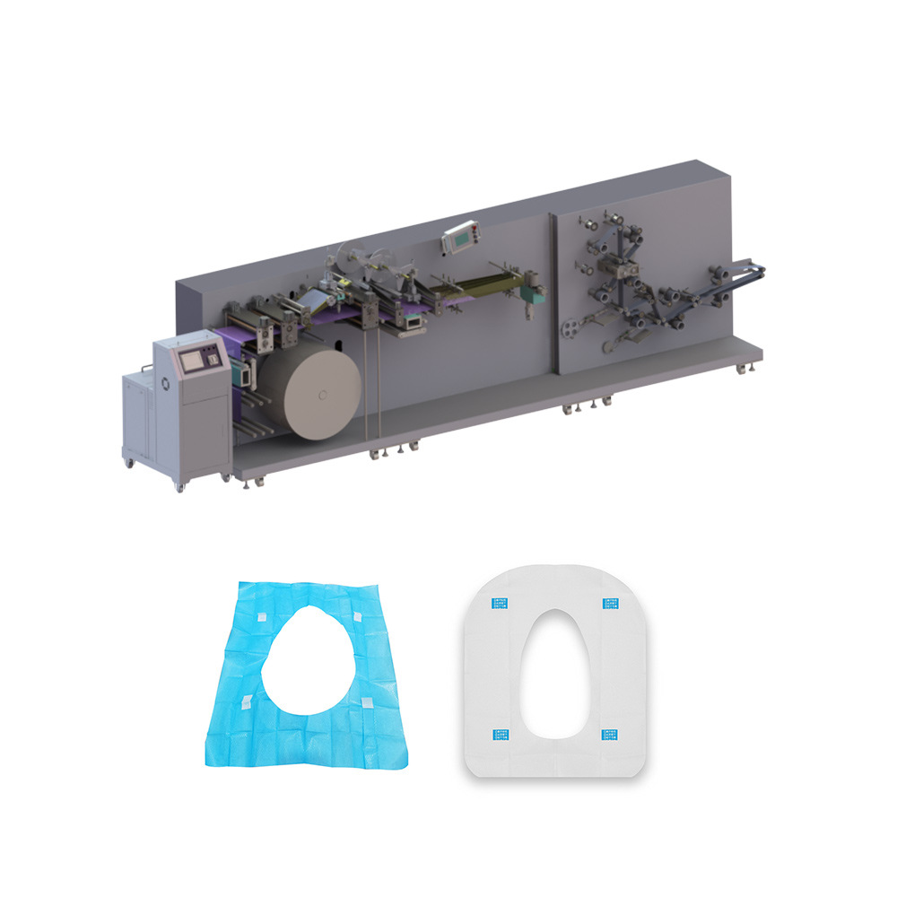 Fully Automatic Non-Woven Toilet Seat Machine, Ultrasonic Disposable Pe Plastic Machine, Toilet Seat Pad, Intelligent and Efficient