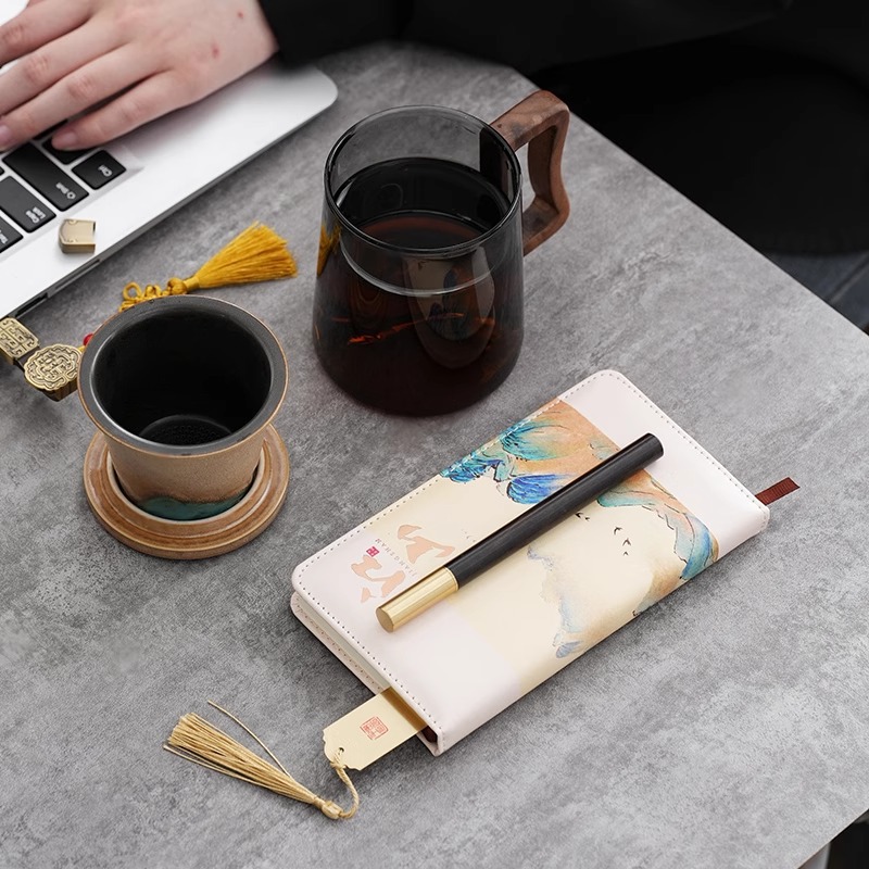 Ceramic Water Cup Set Gift Box Filter High-Value Souvenir Customer Office National Trend Corporate Festival Gift for Others