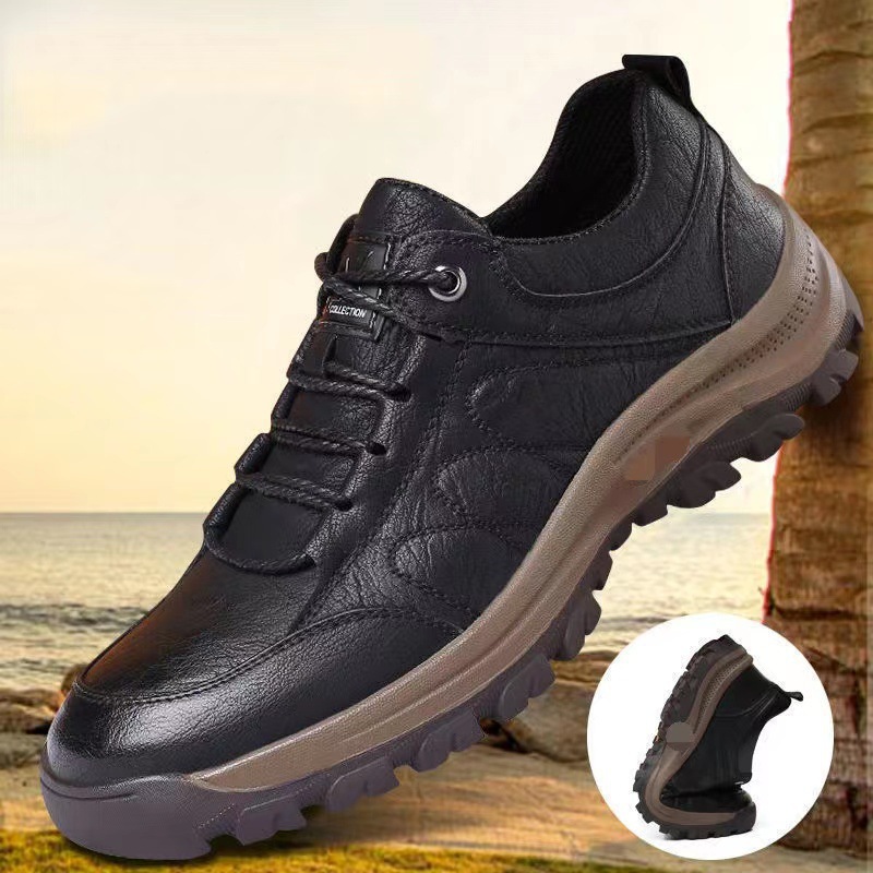 Cross-border foreign trade plus size men's shoes 2025 new British casual shoes men's non-slip outdoor mountaineering men's shoes