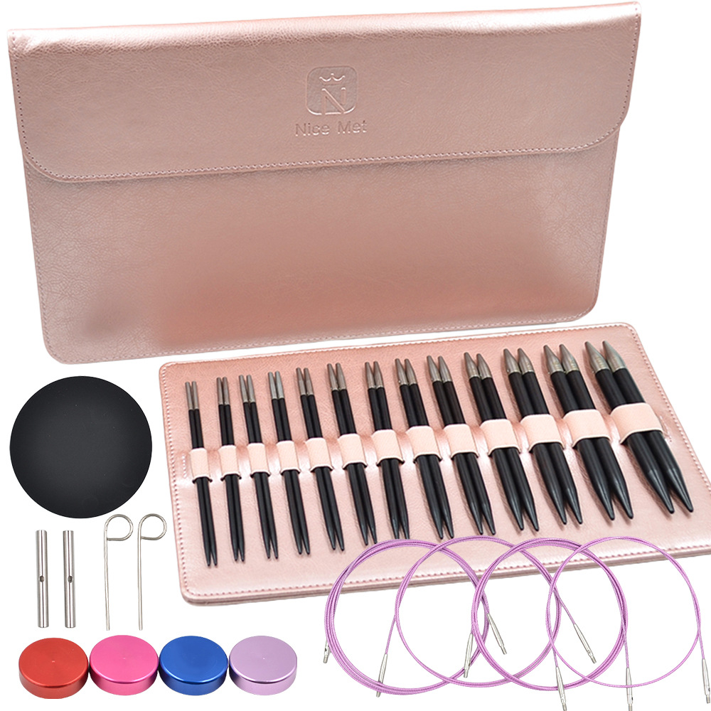 exchangeable knitting detachable diy sweater ebony knitting needle rope hand sweater loop tool knitting needle