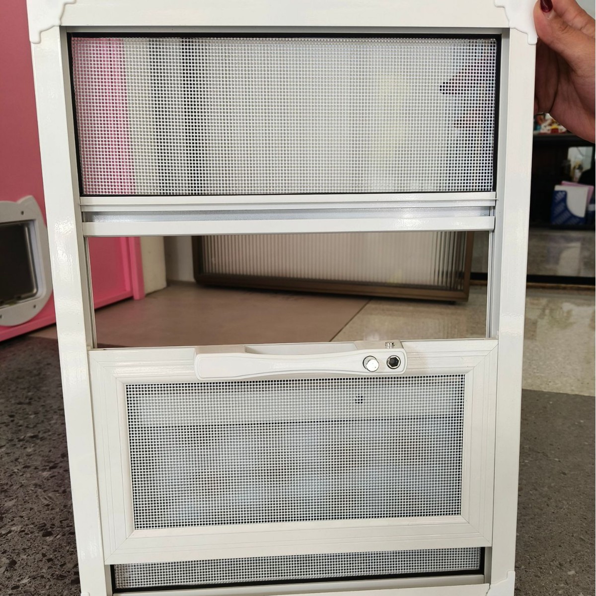 King Kong Mesh Anti-Theft Window Three-Push Screen Aluminum Alloy Household Invisible Anti-Mosquito Protection High-Definition High-Transparent Screen Window Wholesale