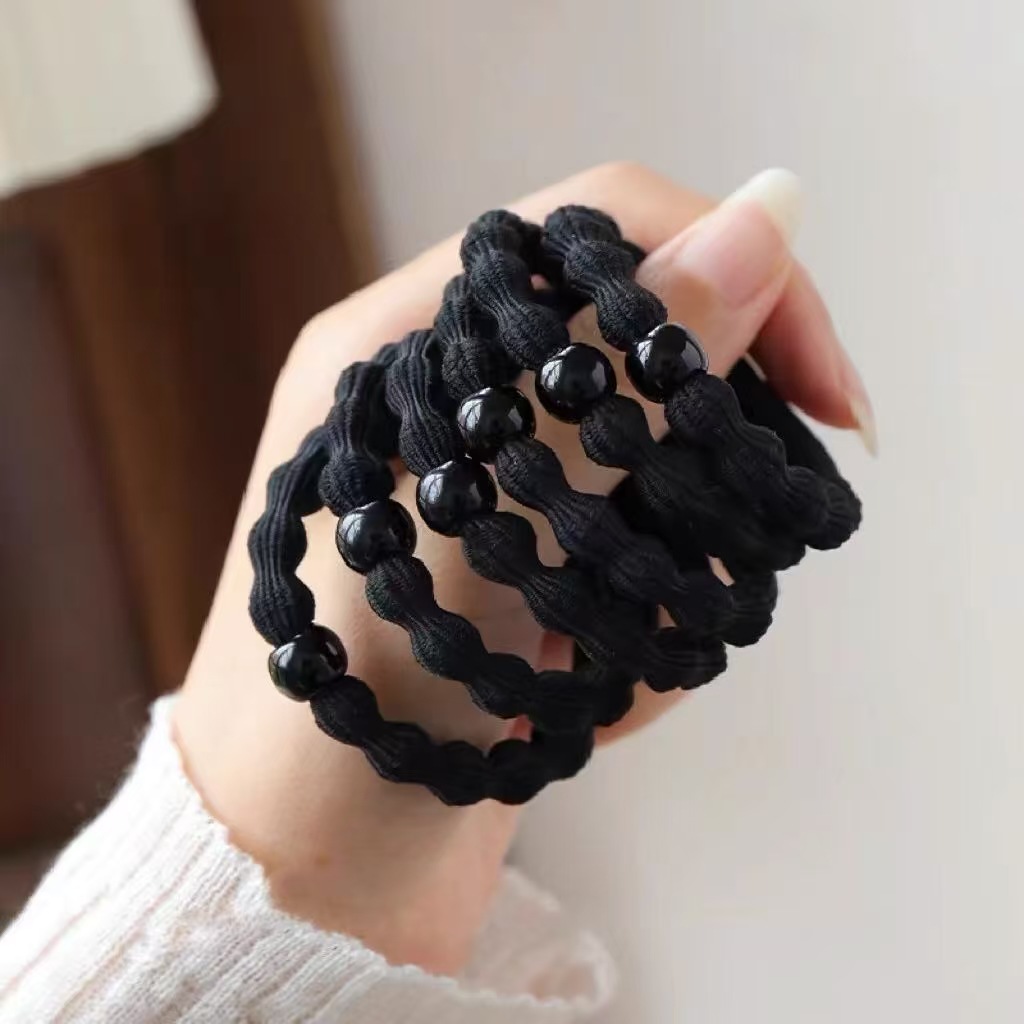 Shake the sound explosion beanie hair ring head rope female high sense high elastic does not hurt the hair rope ins horsetail rubber band wholesale tide