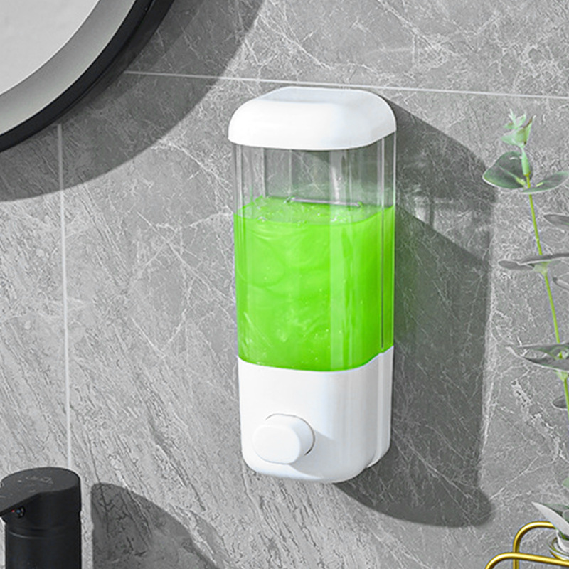 Punch-free Wall-mounted Soap Dispenser Non-marking Fixed Hotel Press Shampoo Bath Cream Soap Dispenser Bathroom