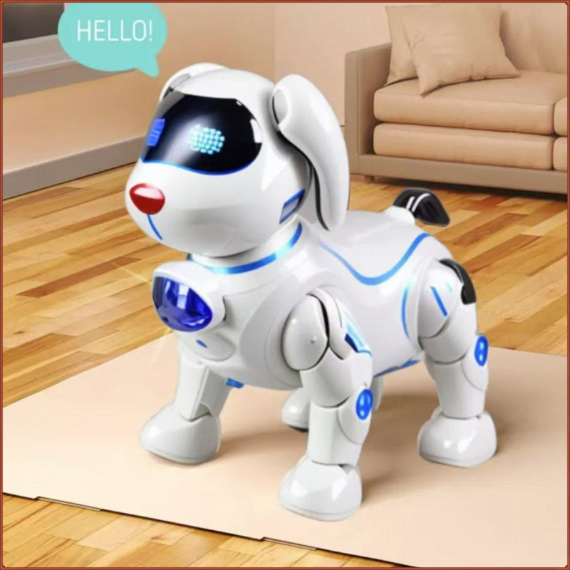 Net red explosions can walk with lights and sound effects for children electric toy robot dog simulation rope for boys and girls