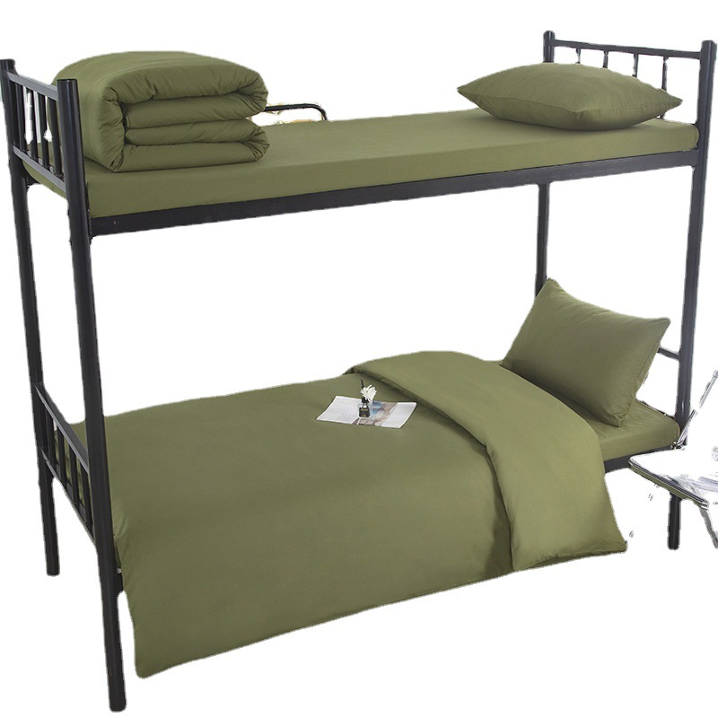 Student military training cotton army green three-piece student dormitory six-piece unit quilt core bedding bedding wholesale generation