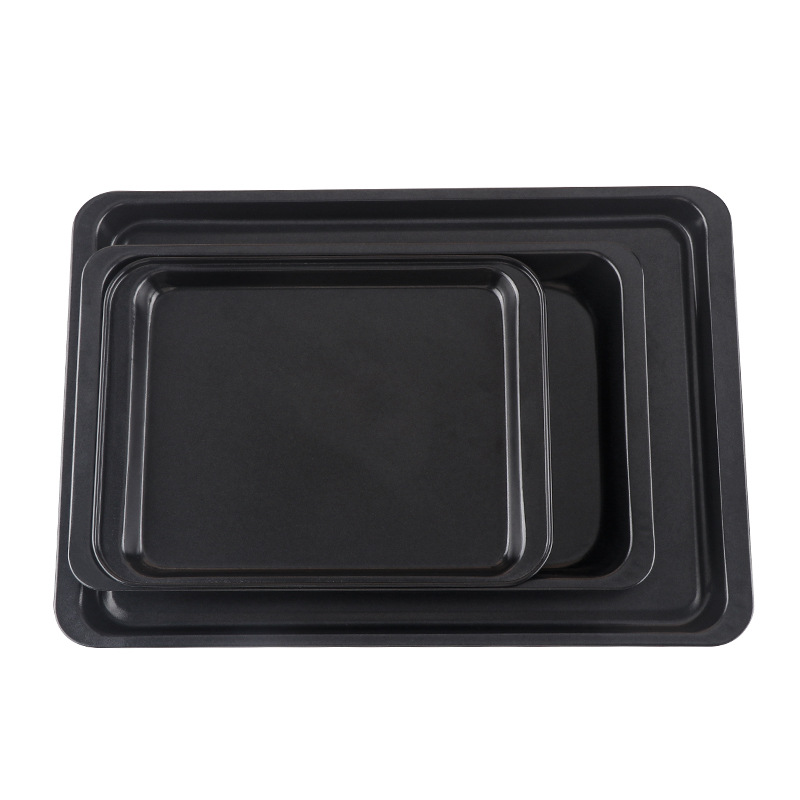 Thickened 8-14inch Rectangular Non-Stick Baking Pan Baking Cake Bread Oven Chassis Cookie Shallow Plate