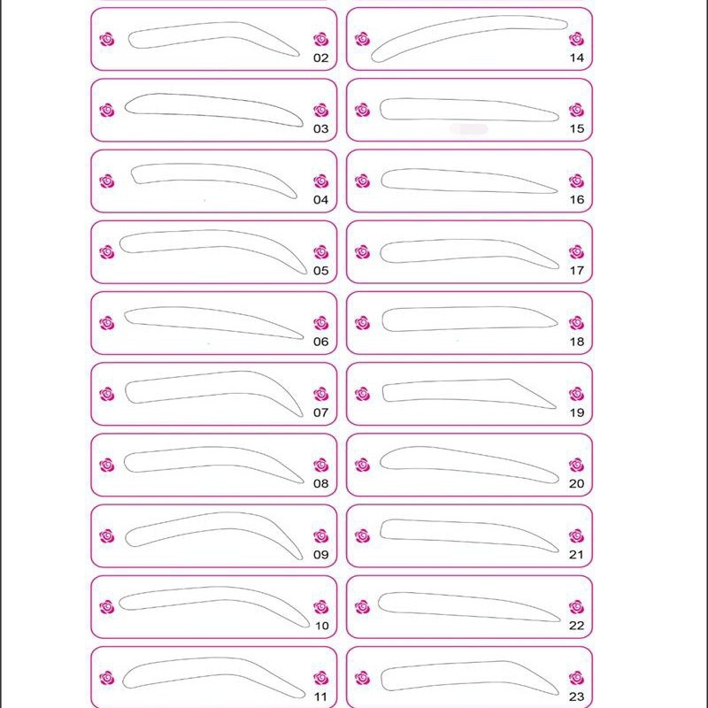 Новые 24 наклейки для бровей, артефакт для бровей, инструменты для оформления бровей