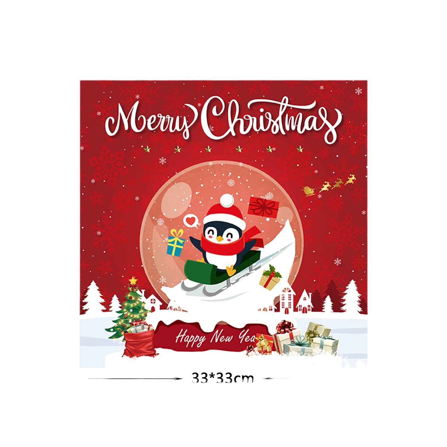 New Red Christmas Paper Towels Santa Claus Crystal Ball Blue Snowman Various Style Paper Towels Available in Choice