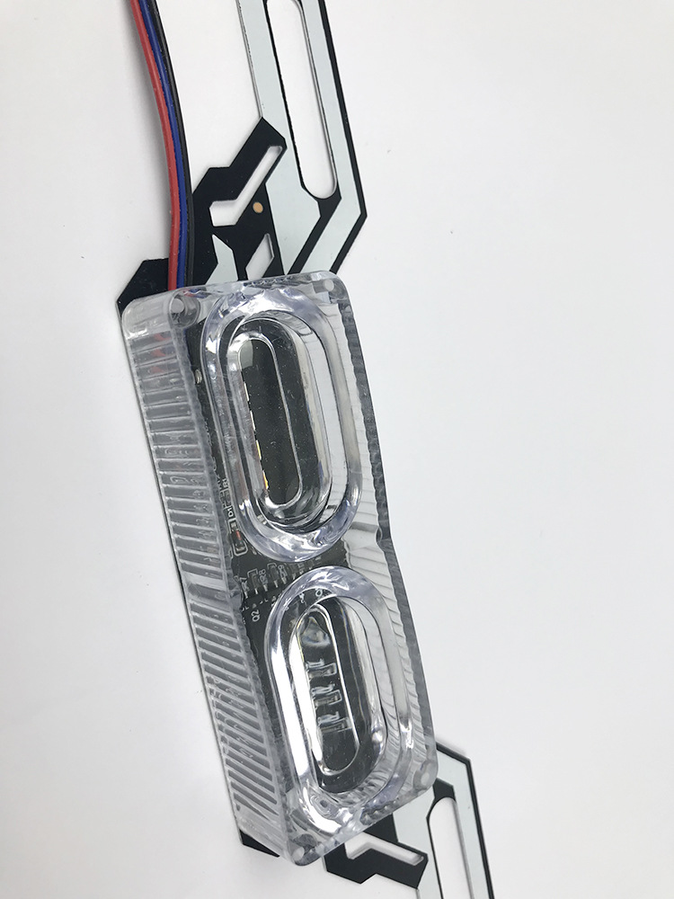 Motorcycle Decorative Lanterns 12VLED Fantasy Flowing Water Flashing Lights Scooter Modified Angel Wings Colorful Tail Lights