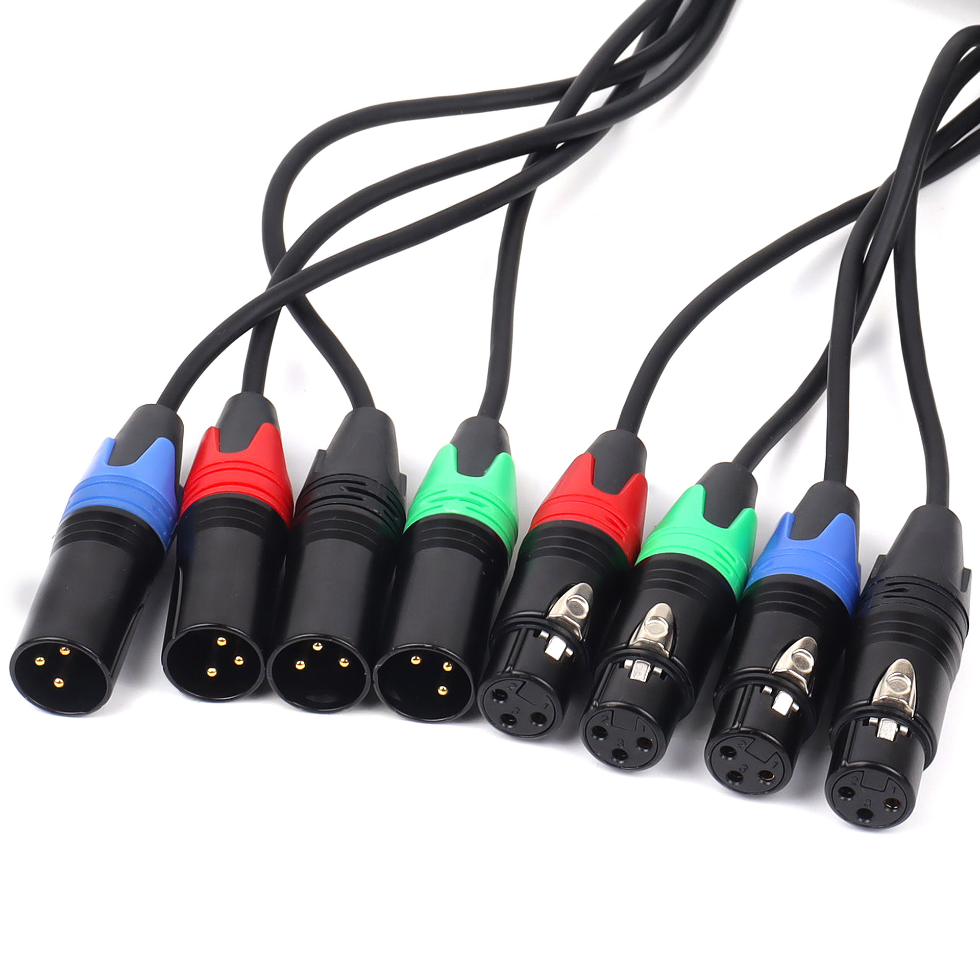 Mini 4-way 4-channel 3-pin multi-network snake receiver with Cat5/cat6 network snake receiver