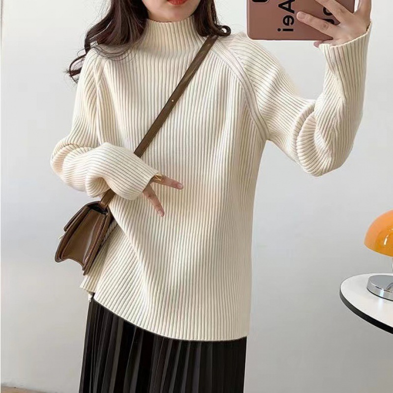 Breastfeeding Sweater Autumn and Winter Out Hot Mom Postpartum Breastfeeding Top 2024 Wear Loose Slimming Knitted Clothes