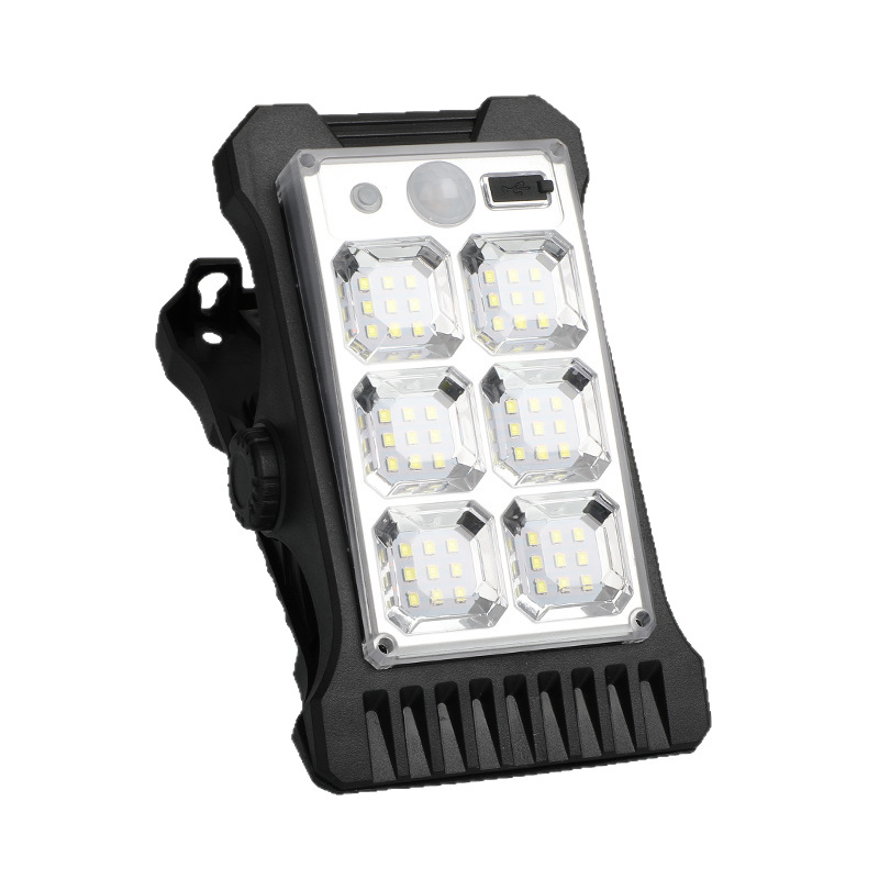 solar outdoor sensor light outdoor usb charging clip light garden outdoor courtyard lighting led light camping light