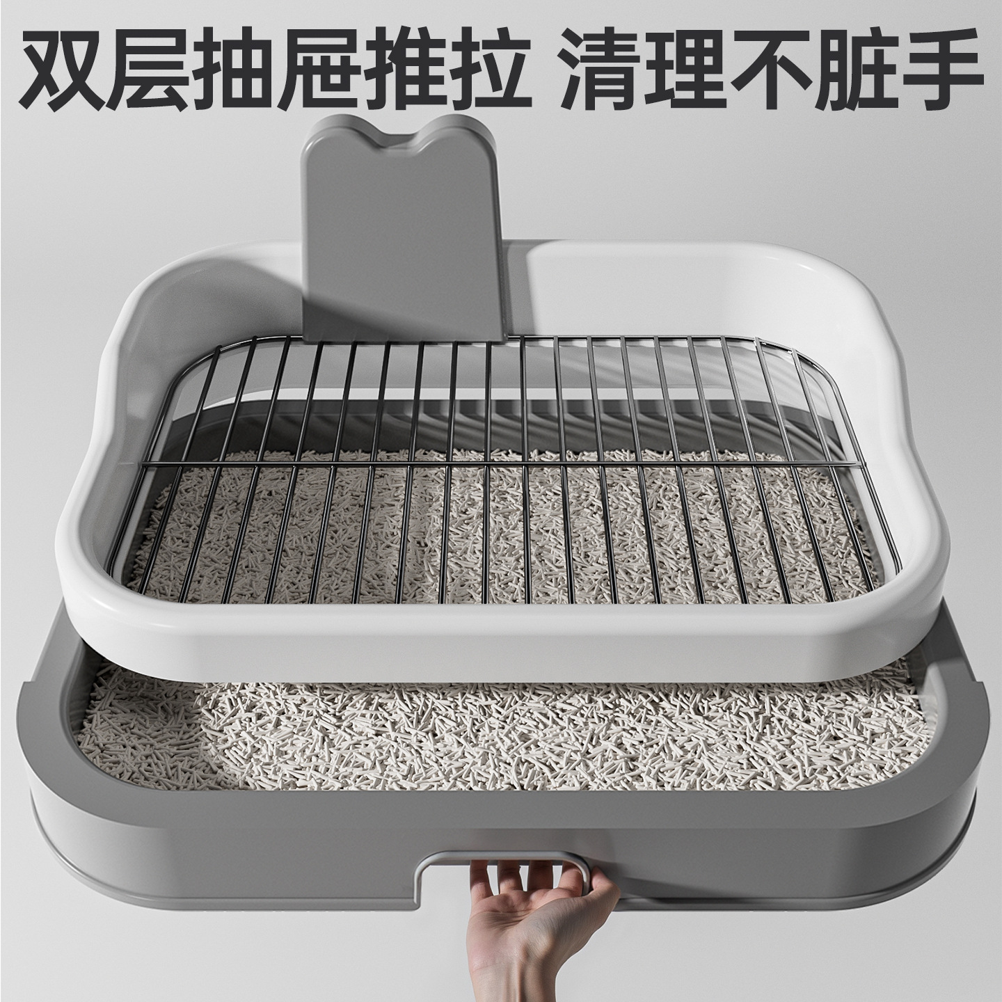 Dog Toilet Big Dog Extra Large High Fence Iron Mesh Flat Type Anti-Stepping Urine Splash Easy to Clean Potty Manufacturer Wholesale