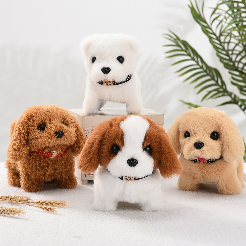 Simulation plush toy children's toy dog electric dog can walk and call toy puppy electronic pet robot dog