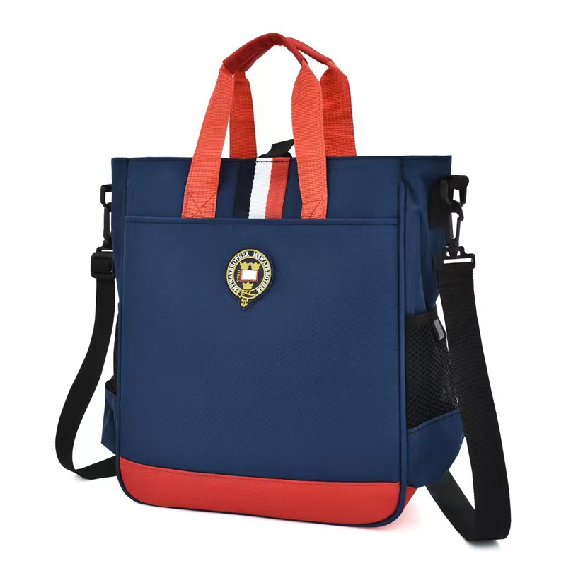 Factory wholesale British style student handbag net red children messenger bag tutorial class homework bag custom LOGO