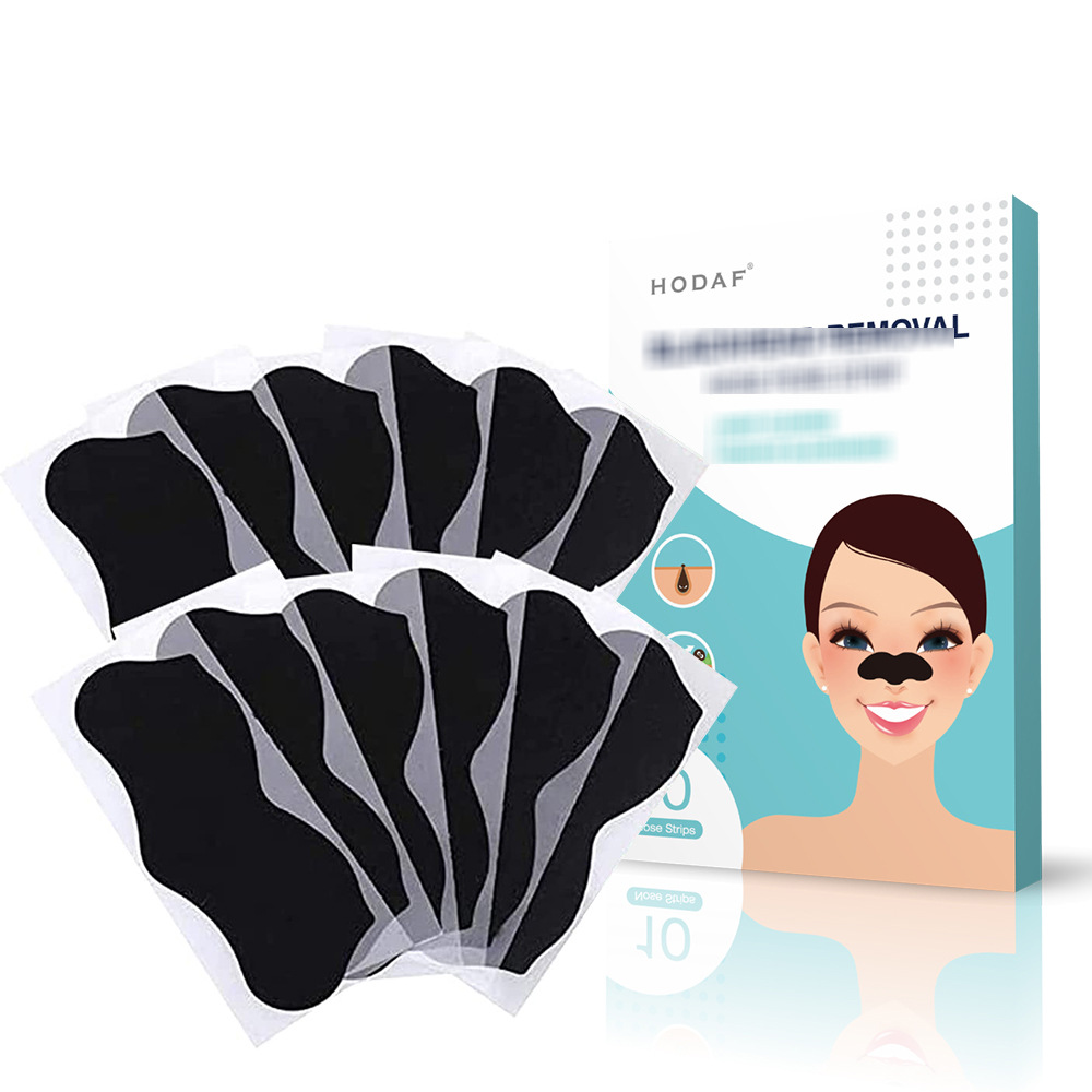 Hodaf Blackhead Nose Patch Cross-Border Export Amazon English Nose Mask Customization Peel-Off Black Nose Patch Processing