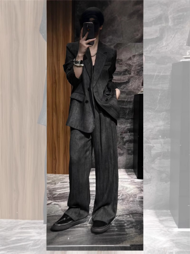 2765 plus size Women's Commuter Professional Suit suit chubby girl Early Spring Fashion Light Mature Wide Leg Pants Suit Jacket