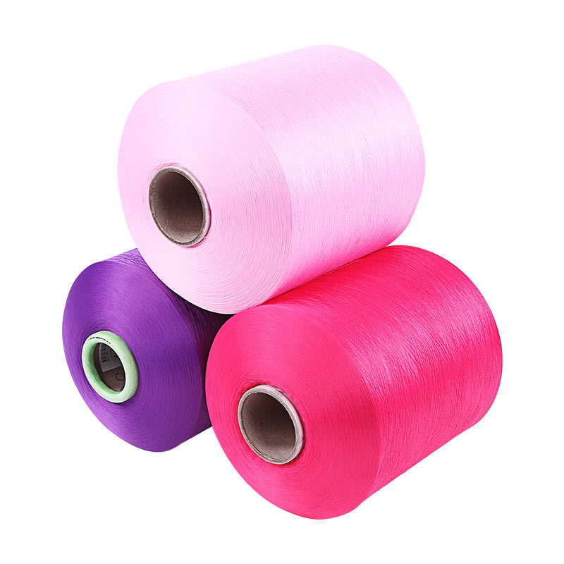 Dty Tinted Silk Source Manufacturer Direct Sales Low Elastic Silk 150D 300D Spot Supply Polyester Low Elastic Silk