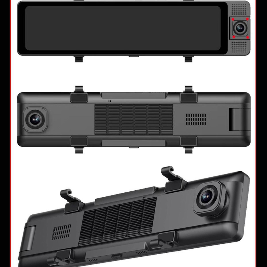 Three-lens 4G Android 13 system 12 inch 4 64GB large memory screen Carplay driving recorder mobile phone