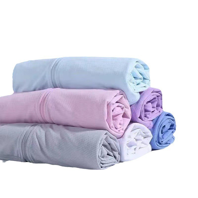 24 New Solid Color Hooded Cardigan Zipper Long Sleeve Jacket Ice Silk Summer Thin Breathable Cool Sunscreen Suit