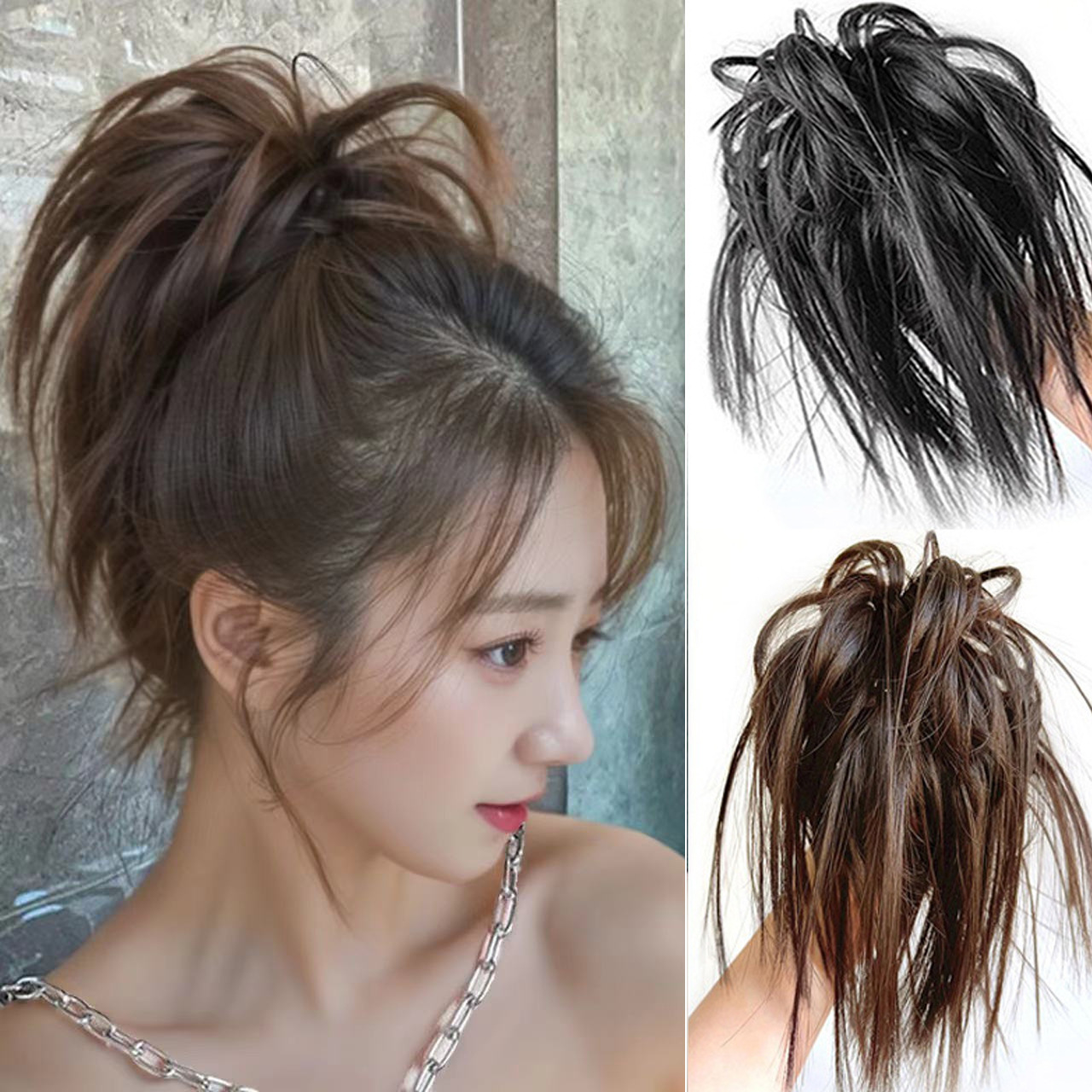 Парик для курятника шарообразный женский горячая девушка пушистый зажим клип пакет волос новый интернет красный акула клип артефакт для волос