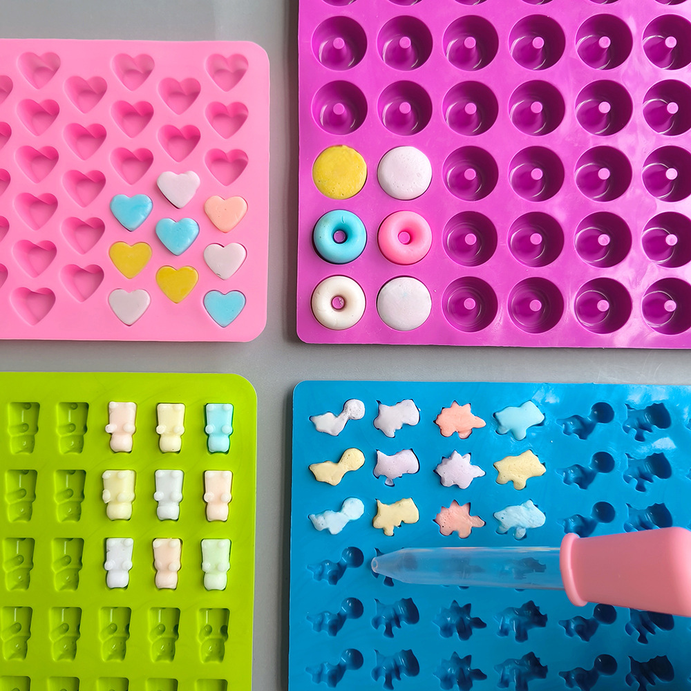 Bear Donut Love Chocolate Fudge Silicone Mold Non-stick DIY Dessert Cookie Cake Baking Mold